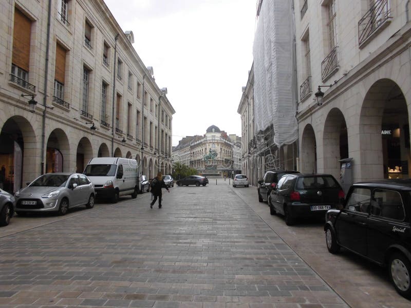 Street of a French City in the Historical and Cultural Center Editorial