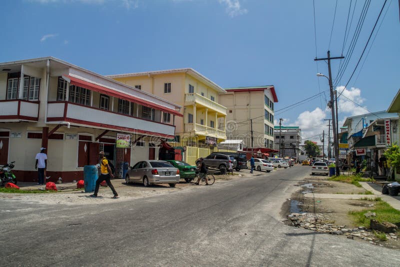 Street in Georgetown. GEORGETOWN, GUYANA - AUGUST 10, 2015: View of a street in Georgetown, capital of Guyana stock images Street in Georgetown. GEORGETOWN, GUYANA - AUGUST 10, 2015: View of a street in Georgetown, capital of Guyana stock images