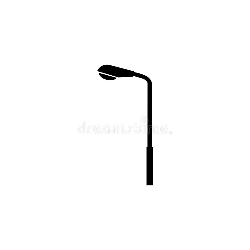 Street lamp black sign icon. Vector illustration eps 10