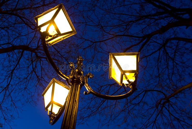 Street lamp close-up