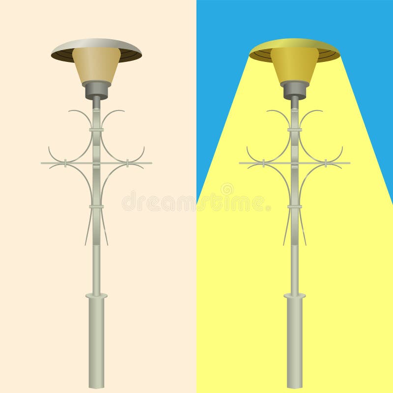 Street lamp day and night stock vector. Illustration of vertical 87824348