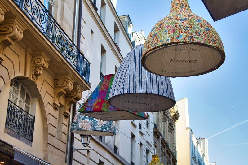 Street lamp in paris editorial stock photo. Image of house - 191179383