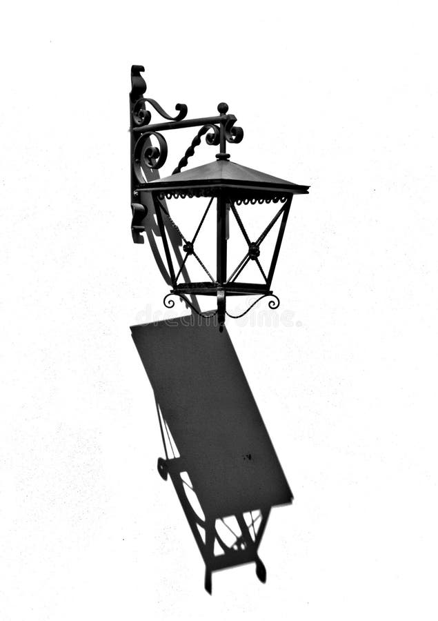 Street lamp and shadow stock image Street lamp and shadow stock image