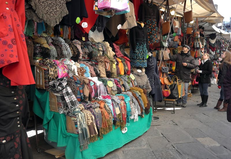 Street leather market in Florence, Italy royalty free stock photos Street leather market in Florence, Italy royalty free stock photos
