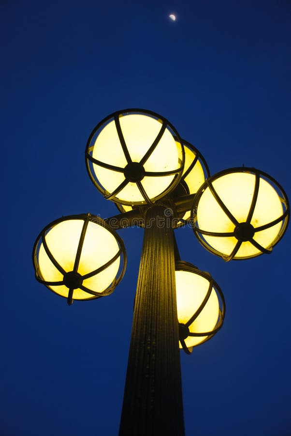 Street light at night stock photo. Image of town, lights 7394244