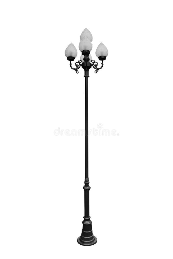 Street light pole isolated on a white background