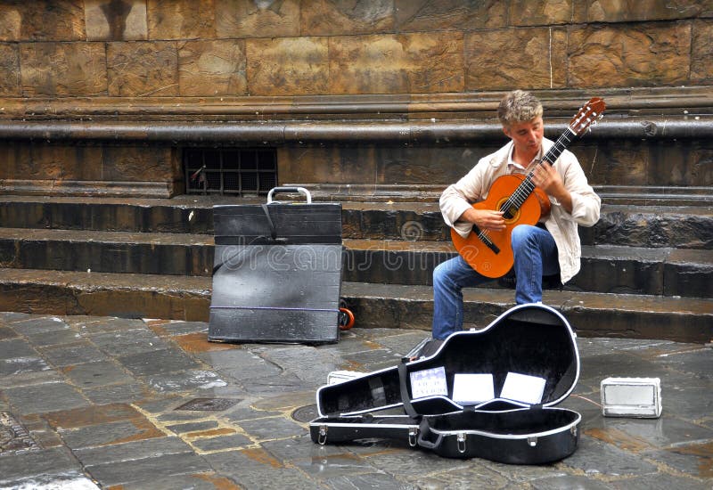 Street musician in Italy