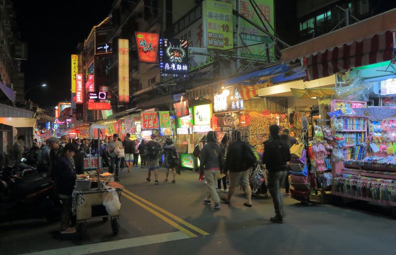 Street night market Taichung Taiwan