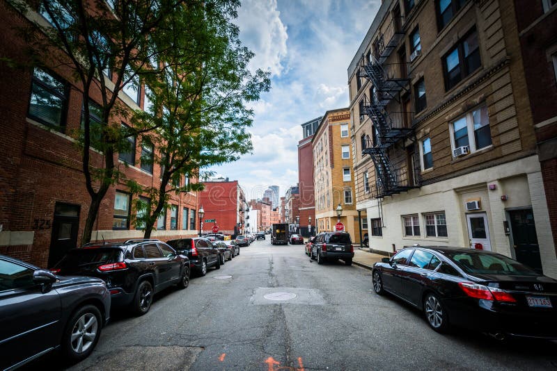 Street In The North End Of Boston, Massachusetts. Editorial Photography