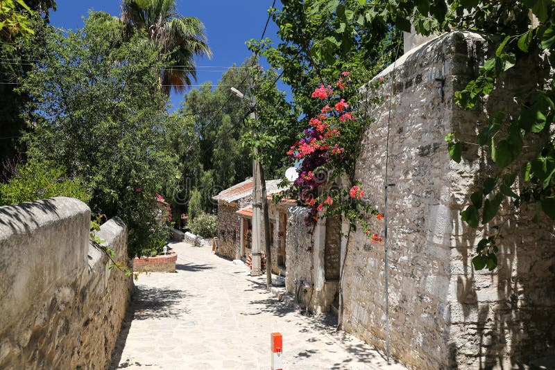 Street in Old Datca, Mugla, Turkey Stock Photo Image of turkish