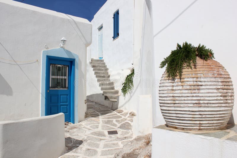 Street in Paros stock photo Street in Paros stock photo