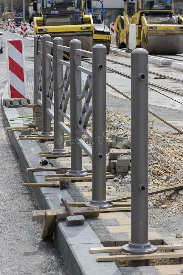 Street reconstruction, fence installation