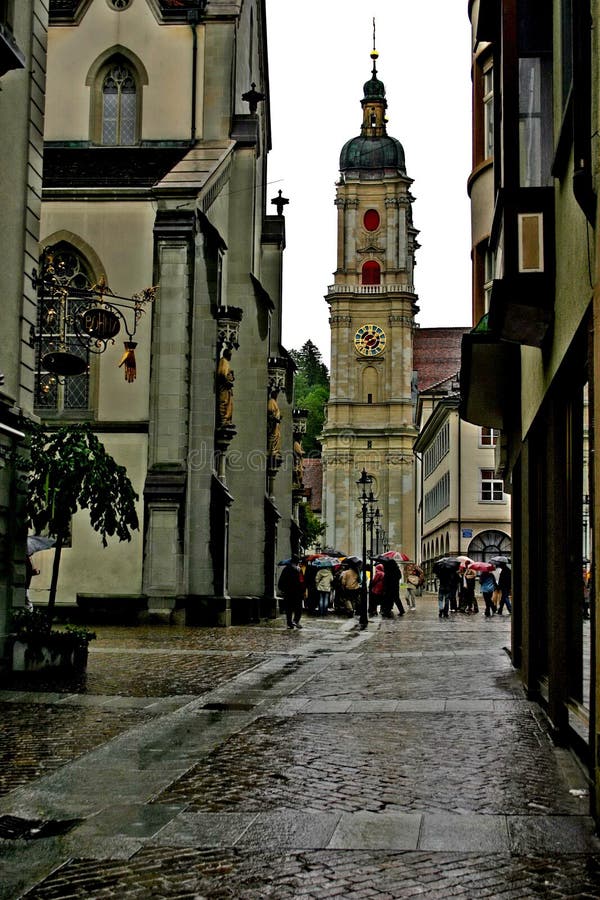The street in Sankt Gallen.