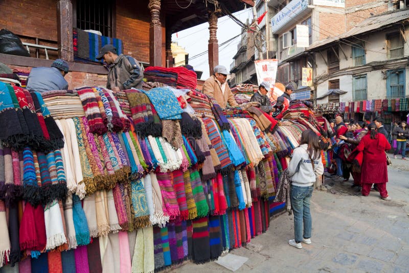 KATHMANDU,NEPALMAY 11, 2014 Local People Shopping For Groceries In