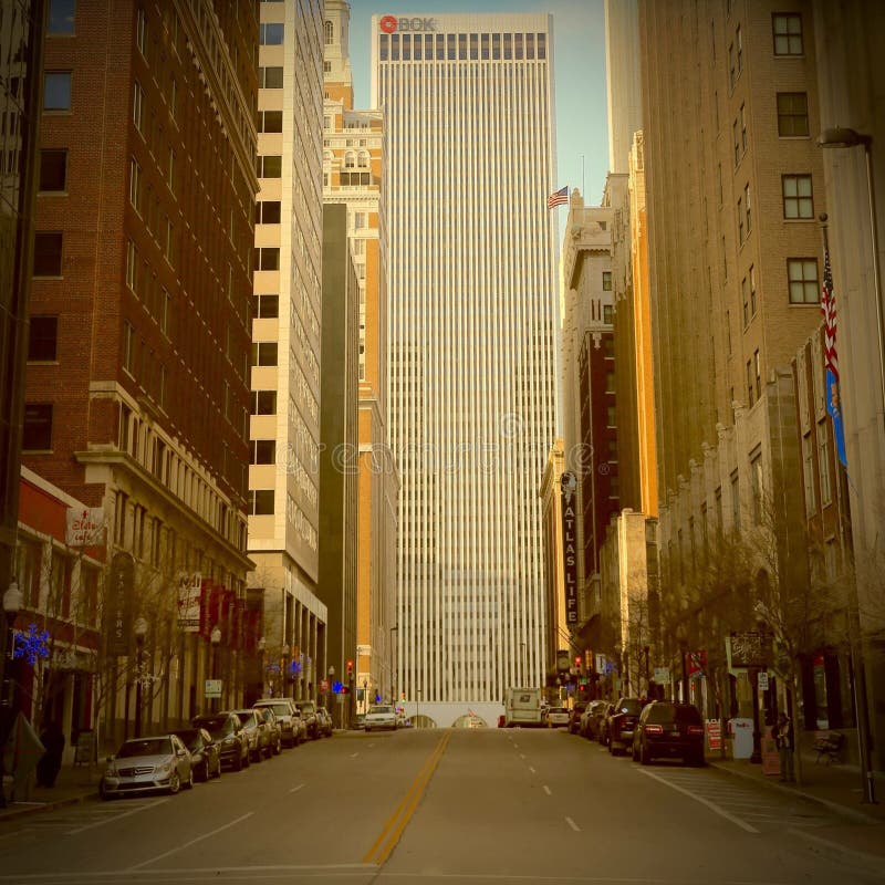 Street scene in Tulsa city