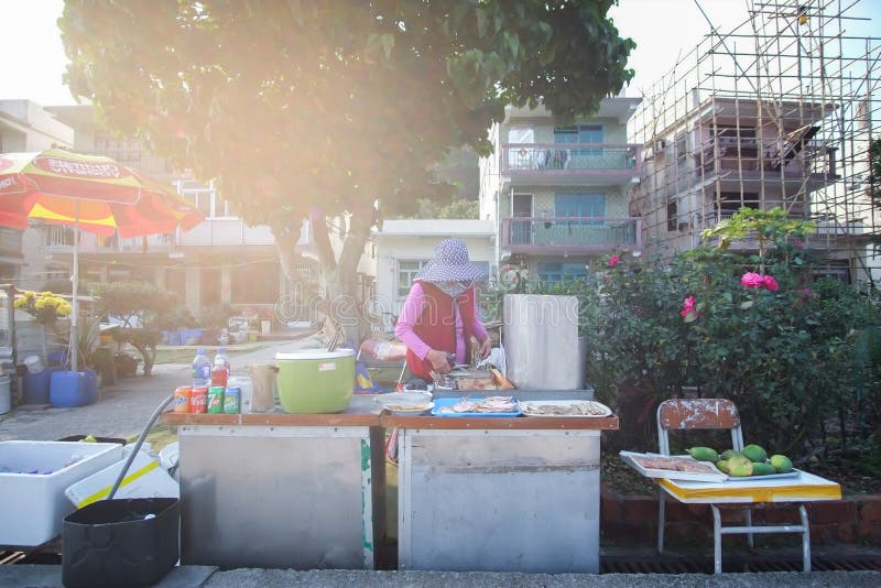 Street Stands in Tai O, Hong Kong Editorial Image - Image of stands
