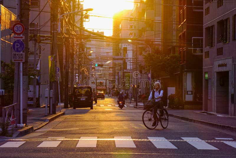 Street at Sunset in Tokyo, Japan Editorial Image - Image of property ...