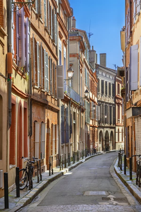 Street in Toulouse, France stock photo. Image of street - 263911348