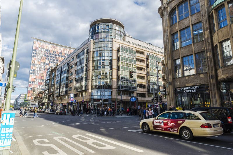 Street with Traffic in Berlin, Germany Editorial Stock Image - Image of ...