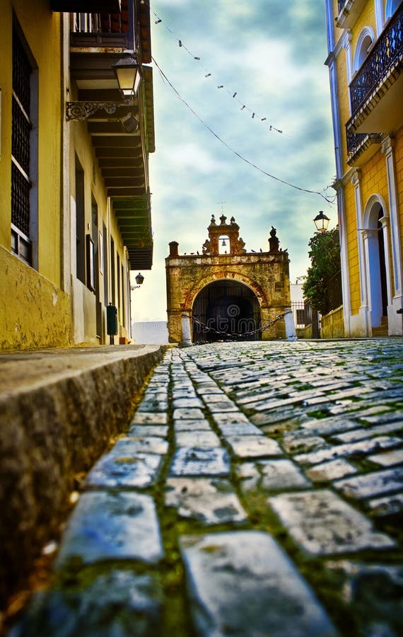 Street view of bricks royalty free stock photos