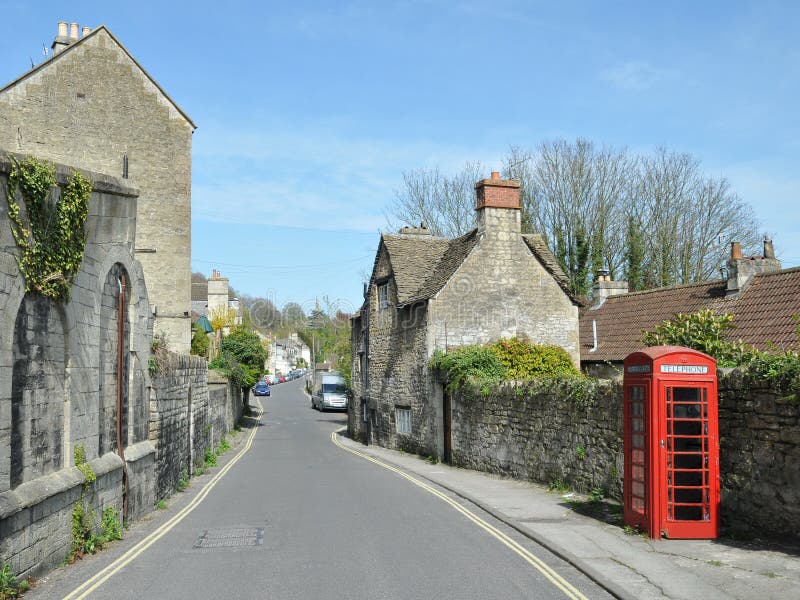 Street View of an English Town stock image
