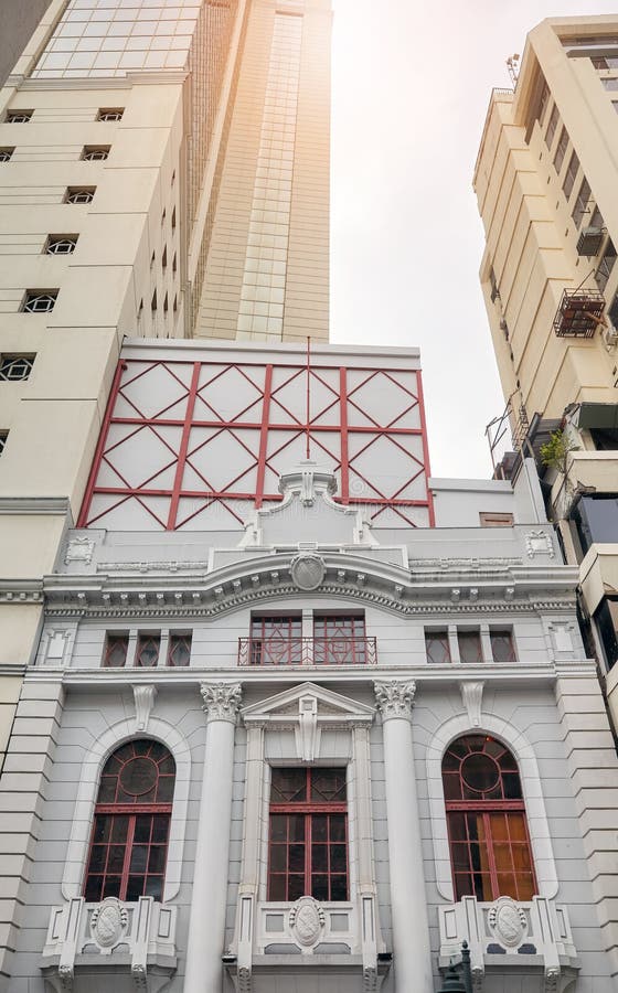 Street view of Guayaquil diverse architecture, Ecuador royalty free stock photography