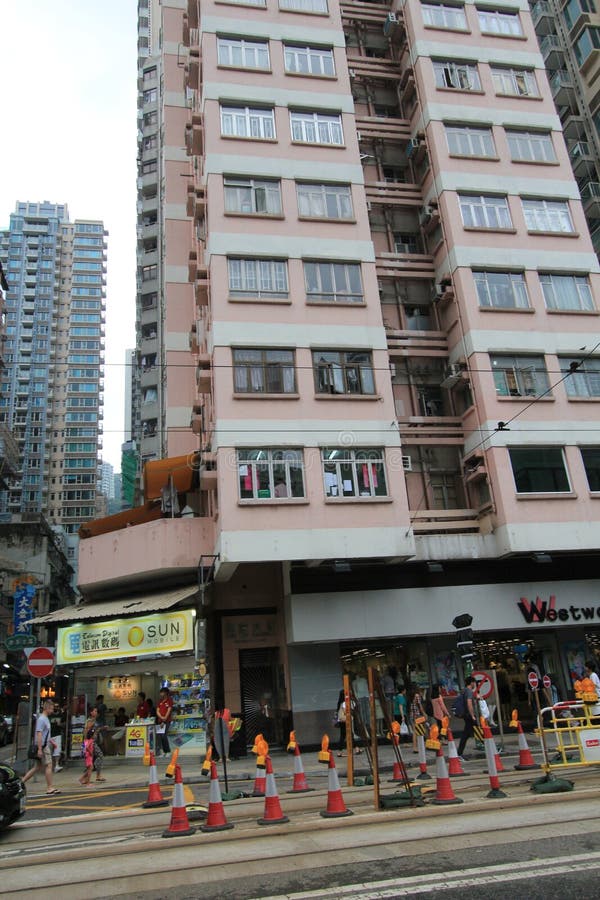 Street View in Wan Chai, Hong Kong Editorial Stock Image - Image of