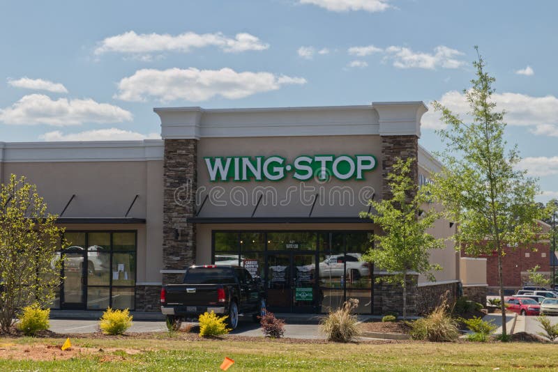 Street view of Wing Stop chicken wing restaurant