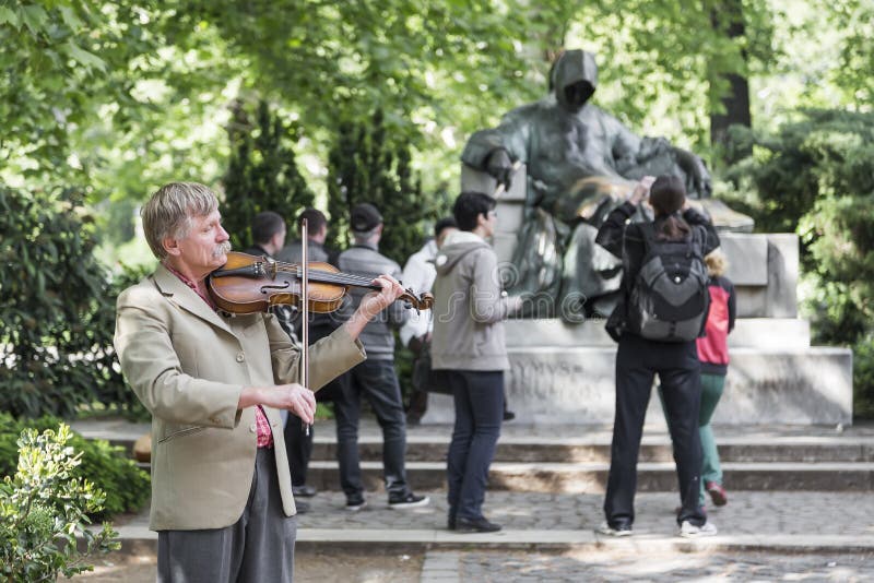 Street violinist stock image Street violinist stock image