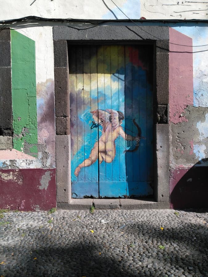 Streetart madery anioł zdjęcia stock Streetart madery anioł zdjęcia stock