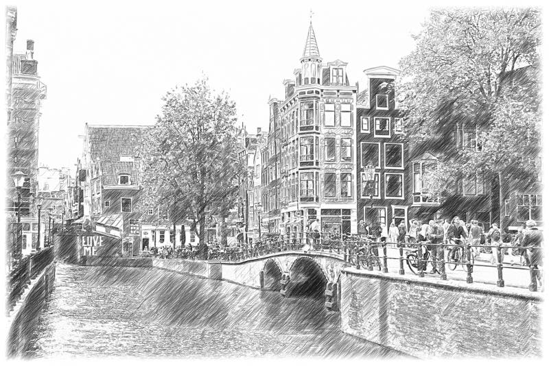 118 Amsterdam Sketch Stock Photos