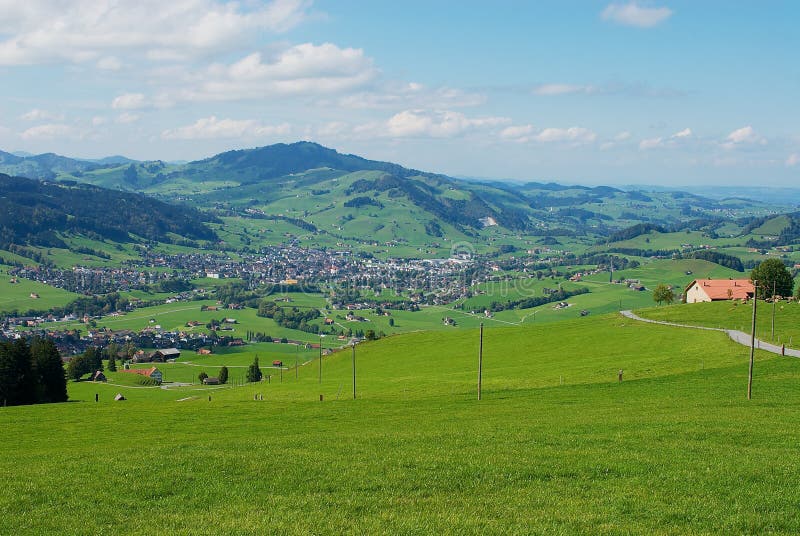 View To The Valley And Town Of Appenzell Switzerland Editorial Stock View To The Valley And Town Of Appenzell Switzerland Editorial Stock