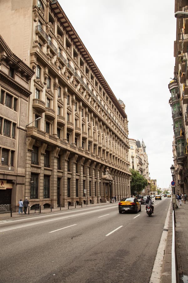 Streets of Barcelona editorial photography. Image of building 67340782
