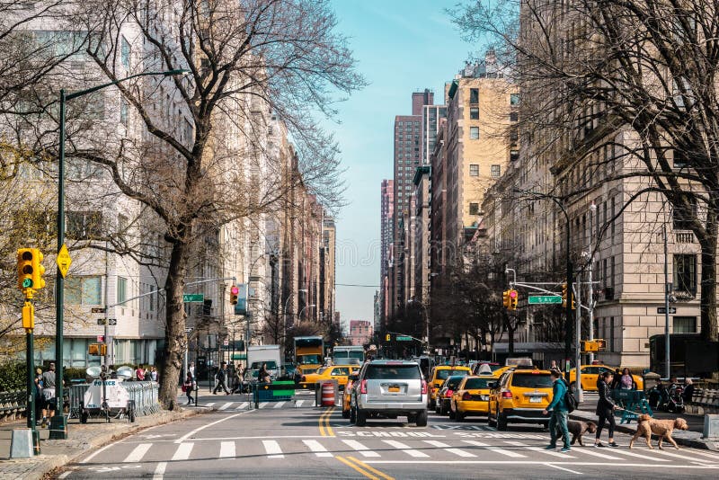 Streets and Buildings of Upper East Site of Manhattan, New York royalty free stock images Streets and Buildings of Upper East Site of Manhattan, New York royalty free stock images