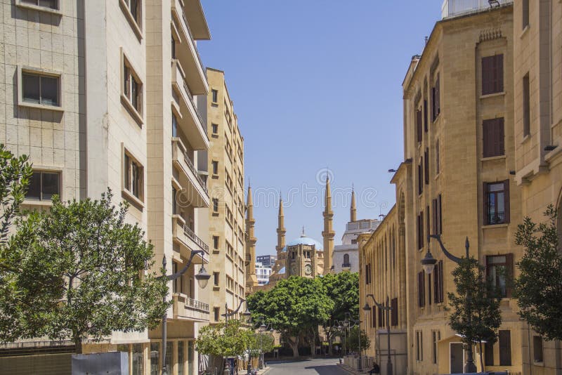 Streets of Downtown Beirut stock photo. Image of walks 256033192