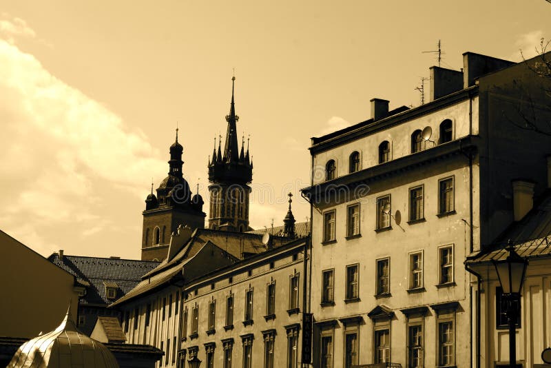 Streets of krakow city, poland