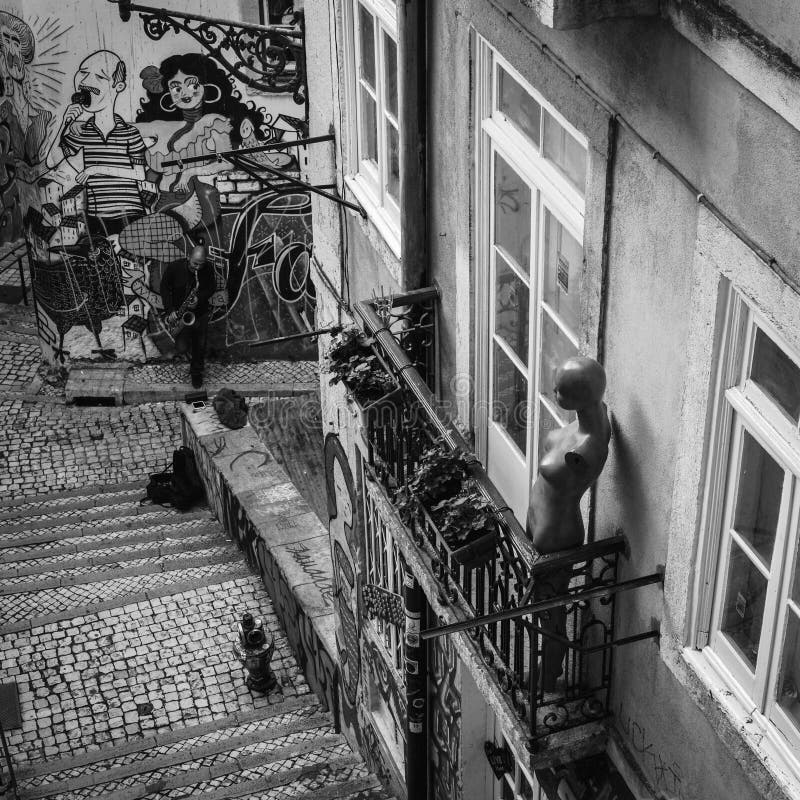 Streets of Lisbon. Serenata royalty free stock image Streets of Lisbon. Serenata royalty free stock image