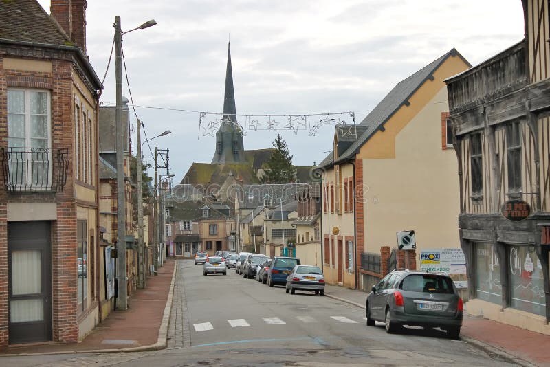 On the Streets of Verneuil-sur-Avre. Editorial Photo - Image of roof ...