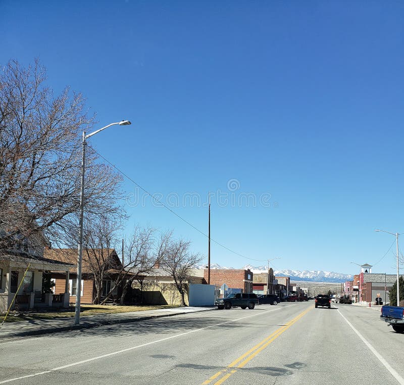 Streetscape View of Big Timber, Montana Stock Image Image of stores