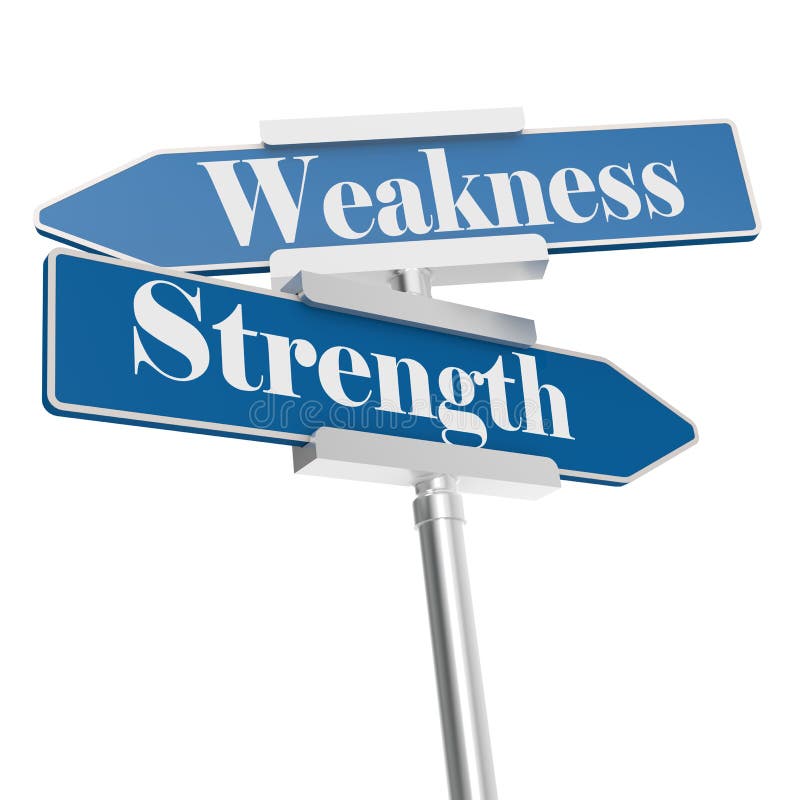 Strength Vs Weakness Stock Illustration Illustration Of Reliable