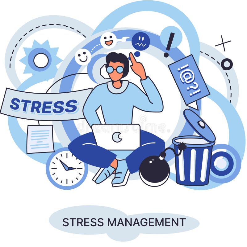 Stress Management Abstract Metaphor, Pressure Control, Depression,  Emotional Tension, Mental Health Stock Vector - Illustration of problem,  yoga: 257498597
