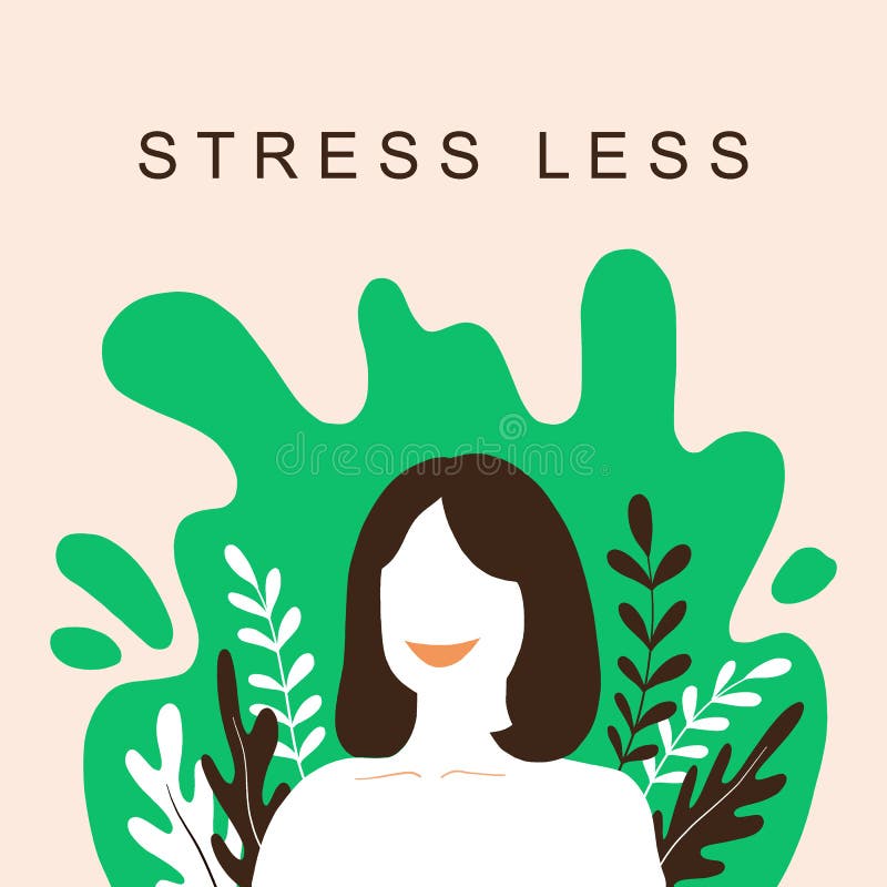 Stress less, Release Your Alarm with Refreshing To Nature. Psychology -  Healthy Happy Life, Emotional Balance, Cartoon Stock Vector - Illustration  of page, people: 156433306