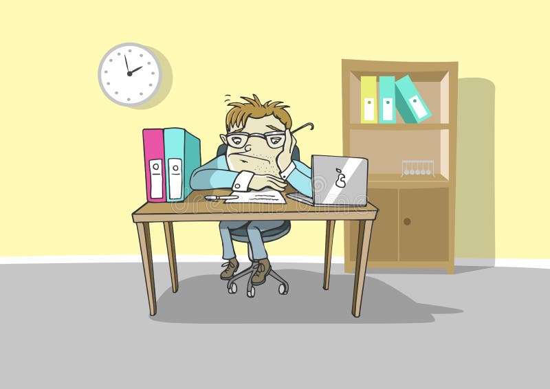 Stress work vector illustration