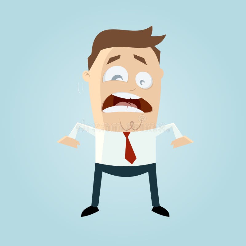 Stressed Businessman with Flickering Eye Stock Vector Illustration of