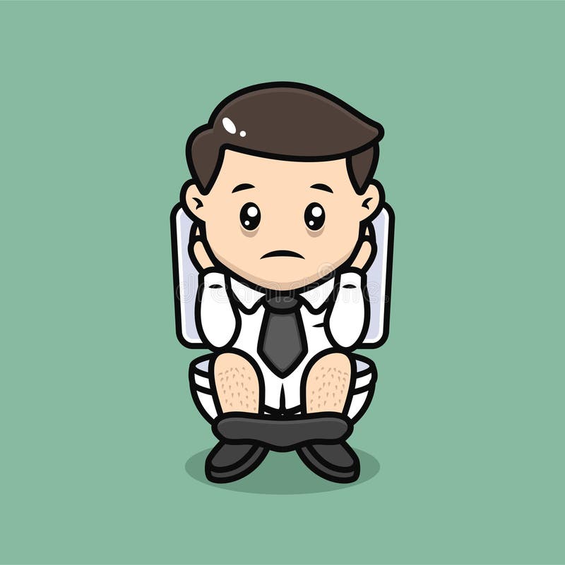 Cute Stressed Businessman Concept Character Design Illustration Stock  Vector - Illustration of cartoon, anger: 192972888