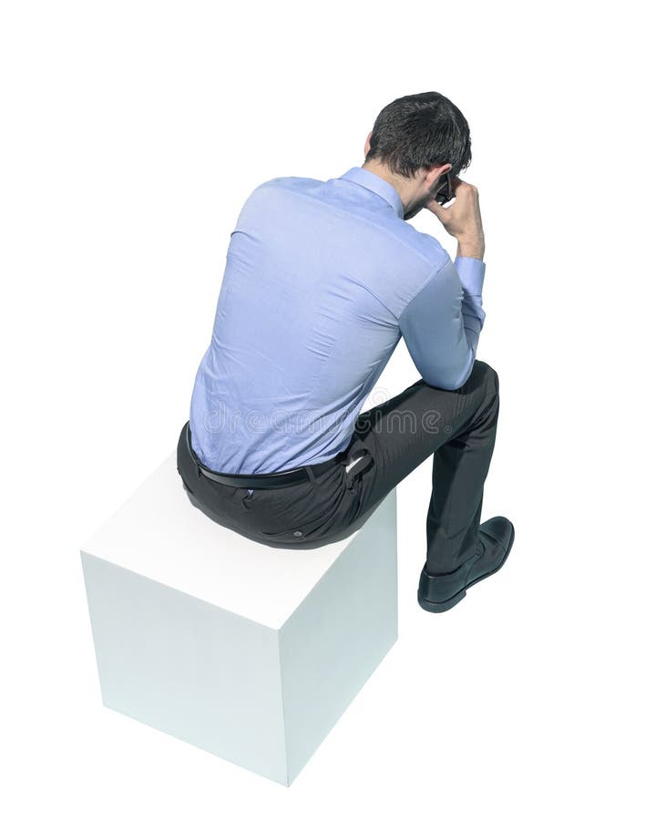 Stressed Man Sitting with Head in Hands Stock Photo Image of