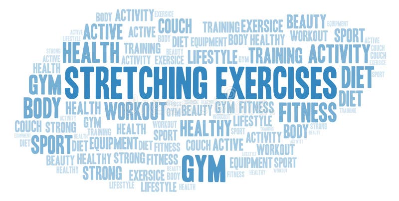 Stretching Exercises Word Cloud Stretching Exercises Word Cloud