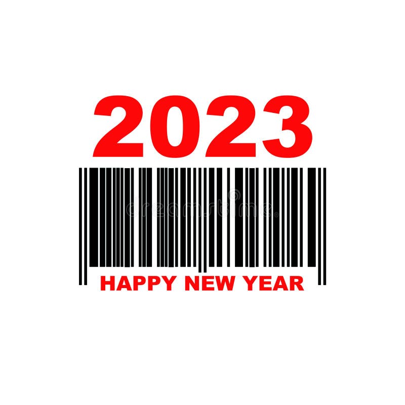 2023. Strichcode. isoliert auf weißem Hintergrund. Geschäft. Handel. Gestaltungselement. Urlaub. vektor abbildung