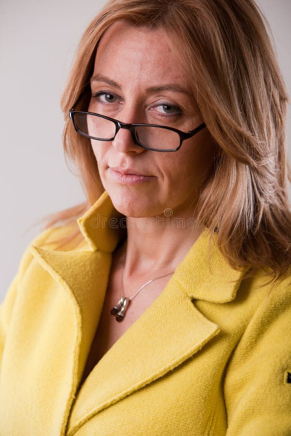 Strict teacher or boss or mother royalty free stock images Strict teacher or boss or mother royalty free stock images