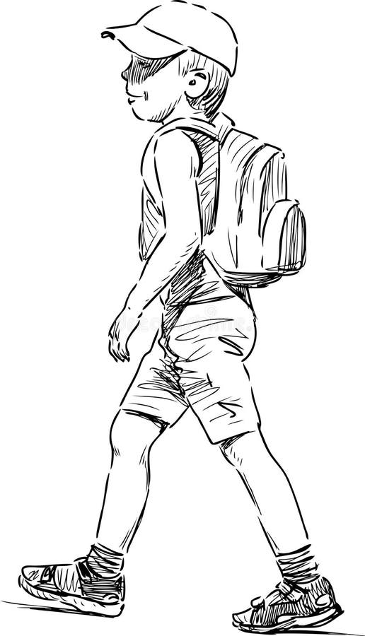 Рисунок мальчика в кепке карандашом